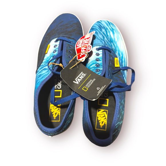 VANS National Geographic Ocean‎ Slip On Sneakers Size 8